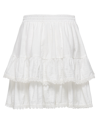 Only - ONLLuna Layer Short Nederdel - Cloud Dancer